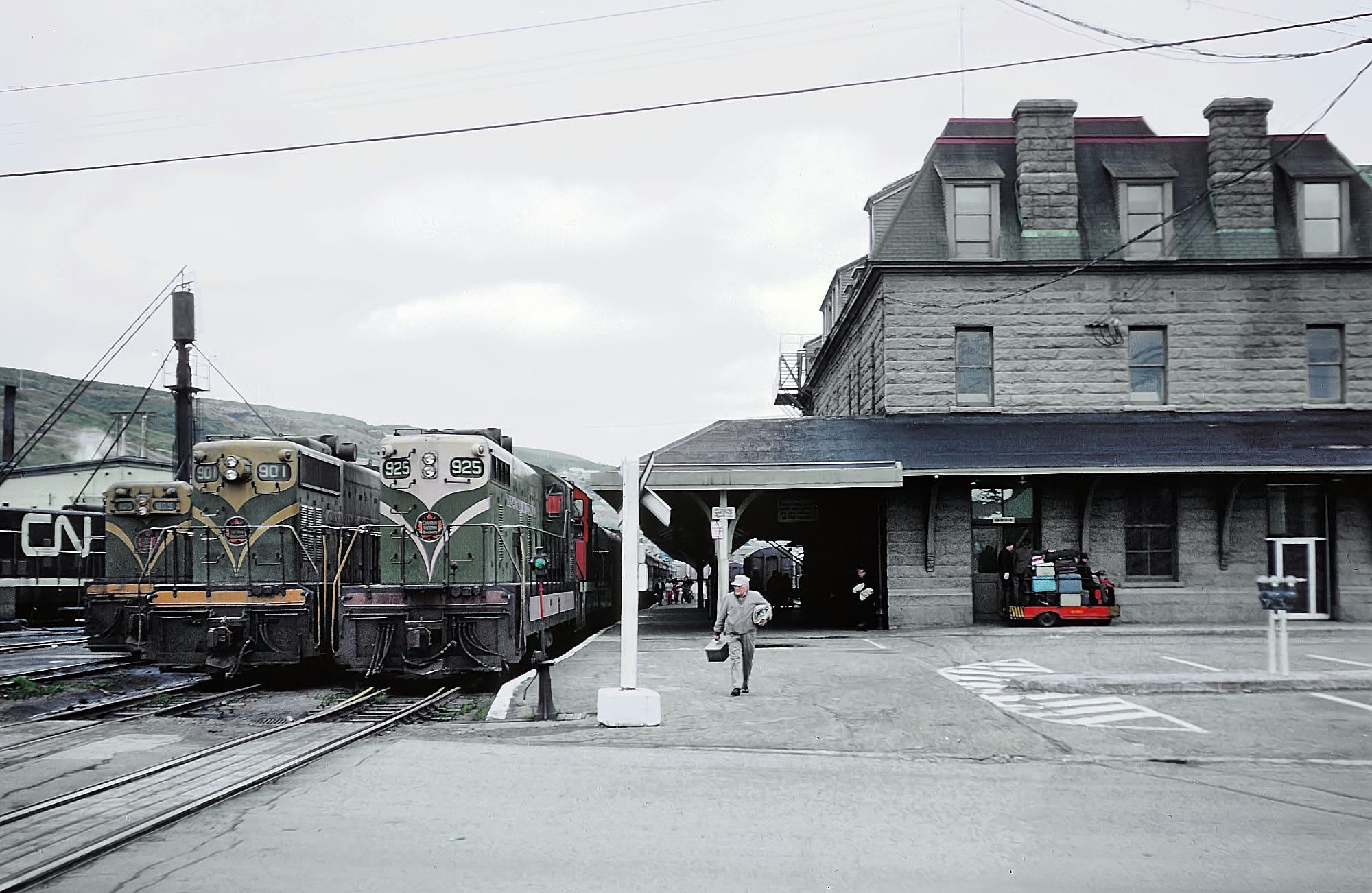 Diesel locomotives in St.John's, Newfoundland, 1968 Photo: Marty Bernard