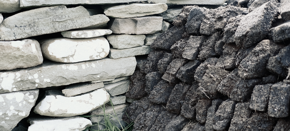 Peat stack, Crofting Museum, Shetland